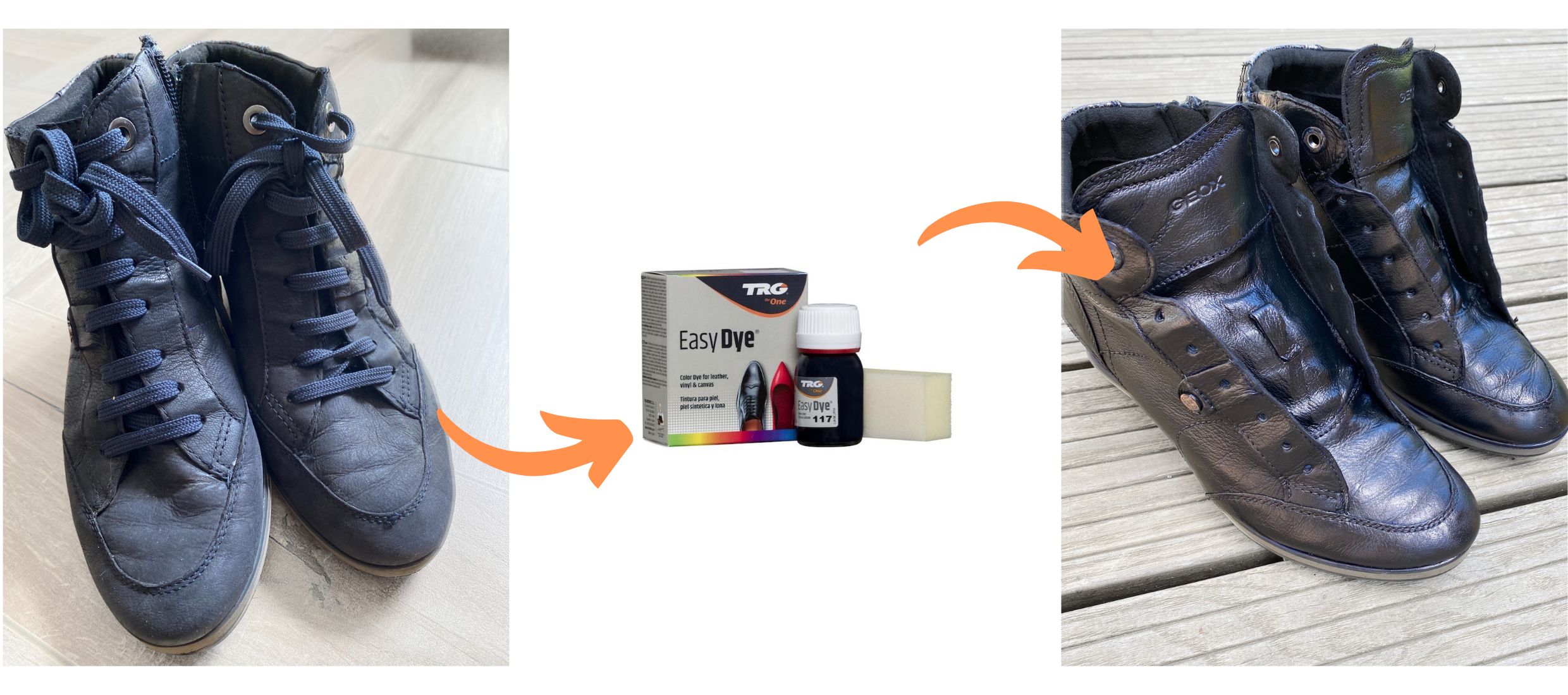 Modrá Barva na boty 117 Navy Blue Easy Dye TRG